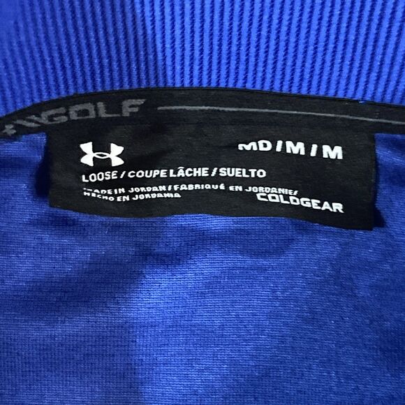 Men’s Medium Under Armour Golf X Storm Cold Gear Blue Pullover - Picture 6 of 13